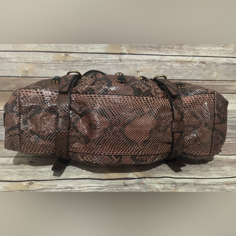 PRADA Pitone Python Snake Jeweled Shoulder Bag - Picture 6 of 13